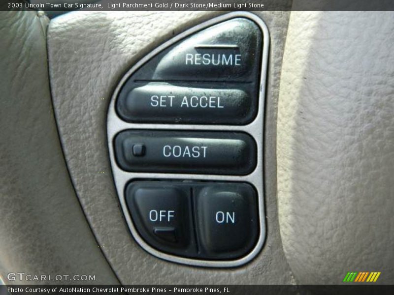 Controls of 2003 Town Car Signature