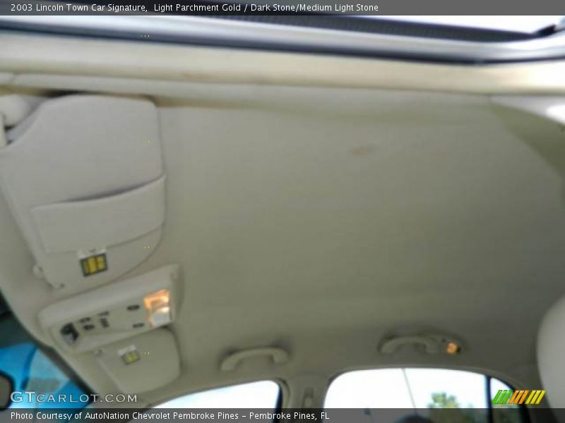 Light Parchment Gold / Dark Stone/Medium Light Stone 2003 Lincoln Town Car Signature