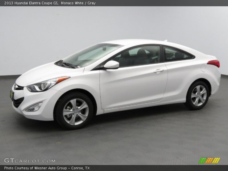 Monaco White / Gray 2013 Hyundai Elantra Coupe GS