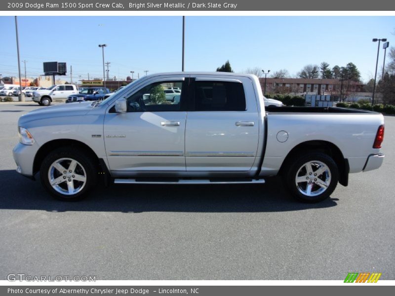 Bright Silver Metallic / Dark Slate Gray 2009 Dodge Ram 1500 Sport Crew Cab