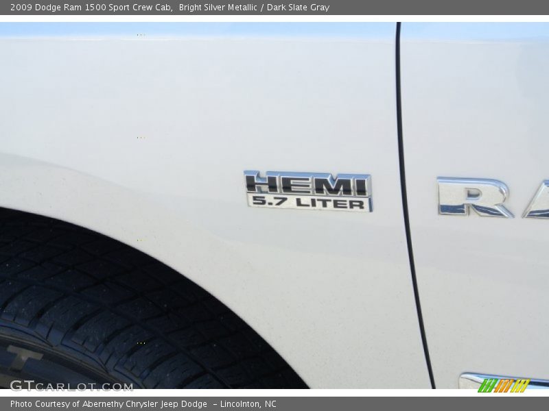 Bright Silver Metallic / Dark Slate Gray 2009 Dodge Ram 1500 Sport Crew Cab