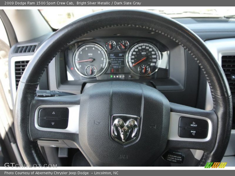 Bright Silver Metallic / Dark Slate Gray 2009 Dodge Ram 1500 Sport Crew Cab