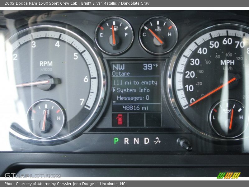 Bright Silver Metallic / Dark Slate Gray 2009 Dodge Ram 1500 Sport Crew Cab