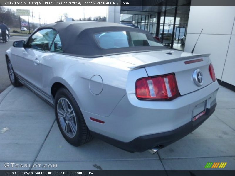 Ingot Silver Metallic / Stone 2012 Ford Mustang V6 Premium Convertible