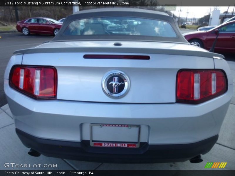 Ingot Silver Metallic / Stone 2012 Ford Mustang V6 Premium Convertible