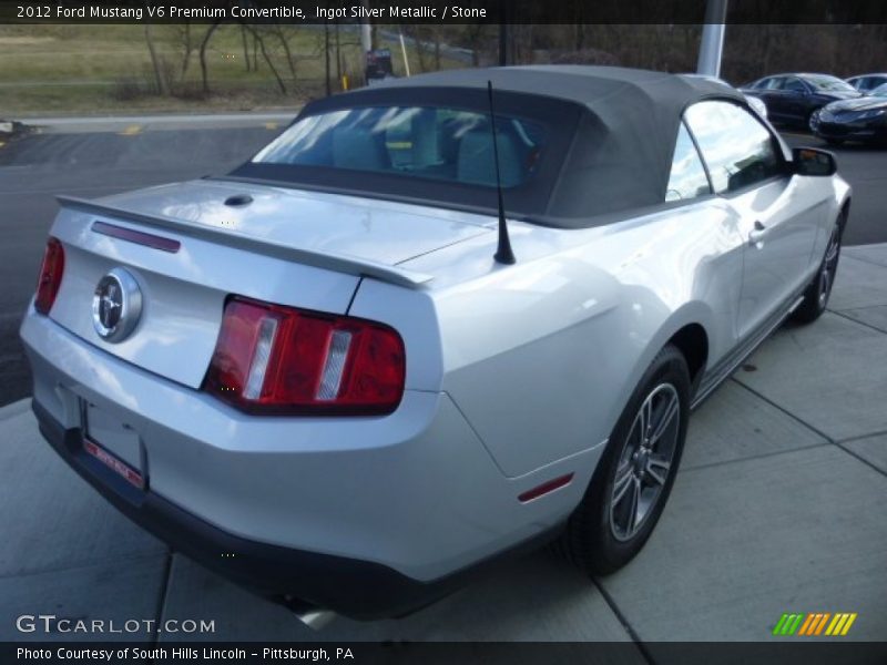 Ingot Silver Metallic / Stone 2012 Ford Mustang V6 Premium Convertible