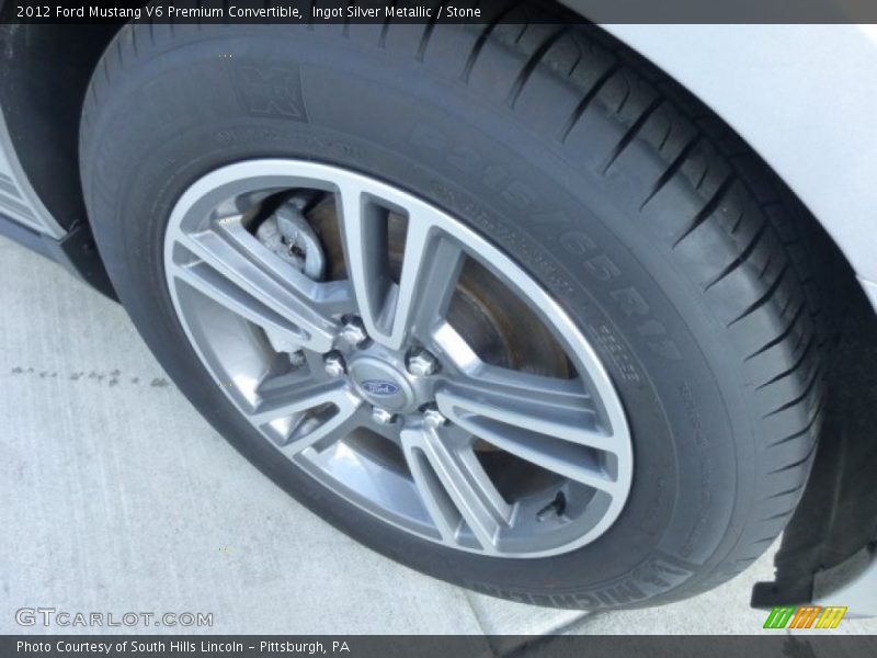 Ingot Silver Metallic / Stone 2012 Ford Mustang V6 Premium Convertible