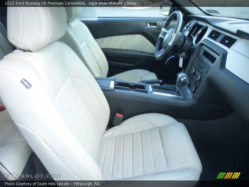 Ingot Silver Metallic / Stone 2012 Ford Mustang V6 Premium Convertible