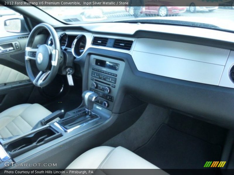 Ingot Silver Metallic / Stone 2012 Ford Mustang V6 Premium Convertible