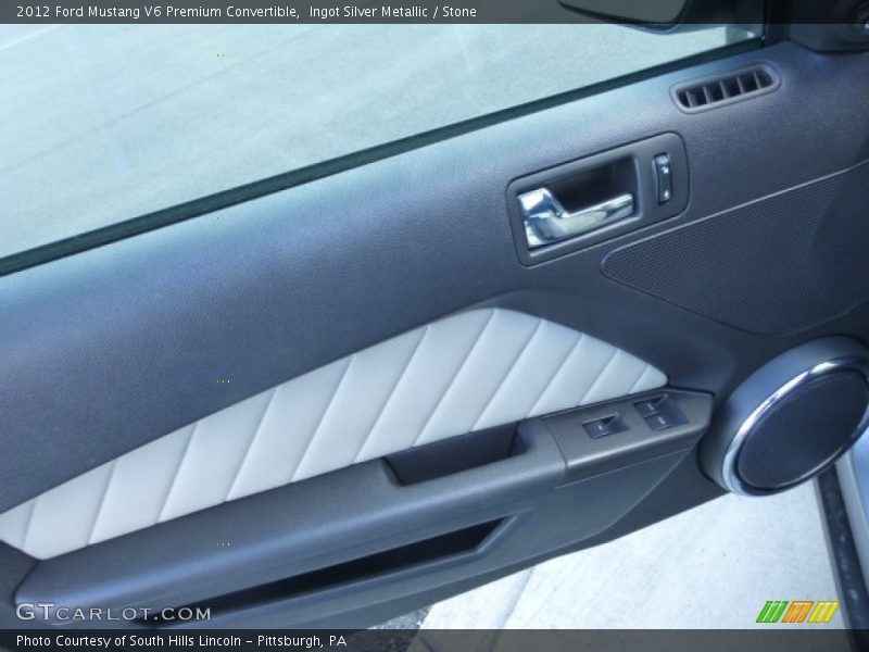 Ingot Silver Metallic / Stone 2012 Ford Mustang V6 Premium Convertible