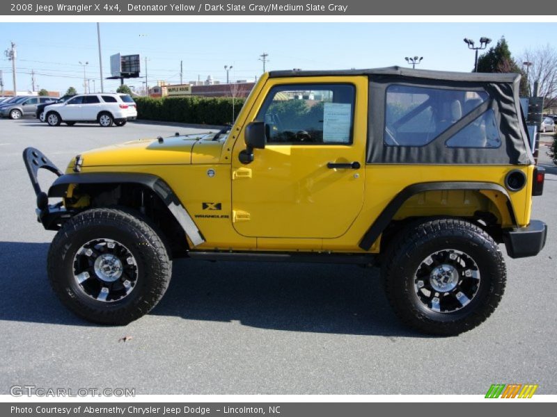 Detonator Yellow / Dark Slate Gray/Medium Slate Gray 2008 Jeep Wrangler X 4x4