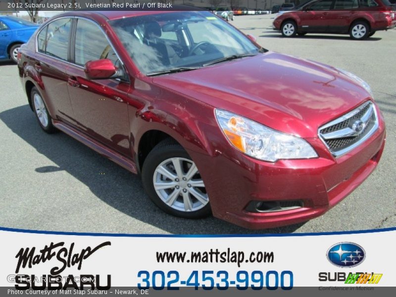 Venetian Red Pearl / Off Black 2012 Subaru Legacy 2.5i