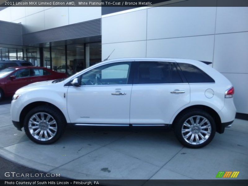 White Platinum Tri-Coat / Bronze Metallic 2011 Lincoln MKX Limited Edition AWD