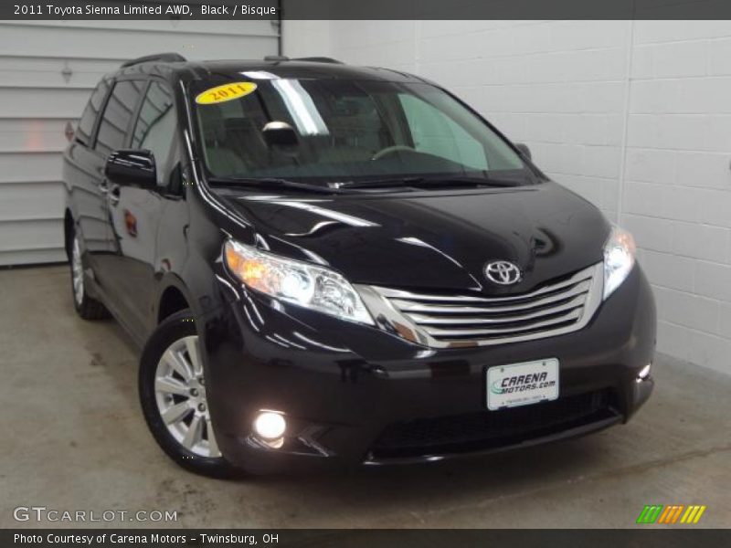 Black / Bisque 2011 Toyota Sienna Limited AWD