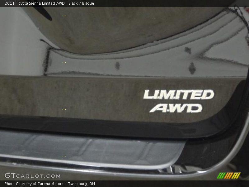 Black / Bisque 2011 Toyota Sienna Limited AWD