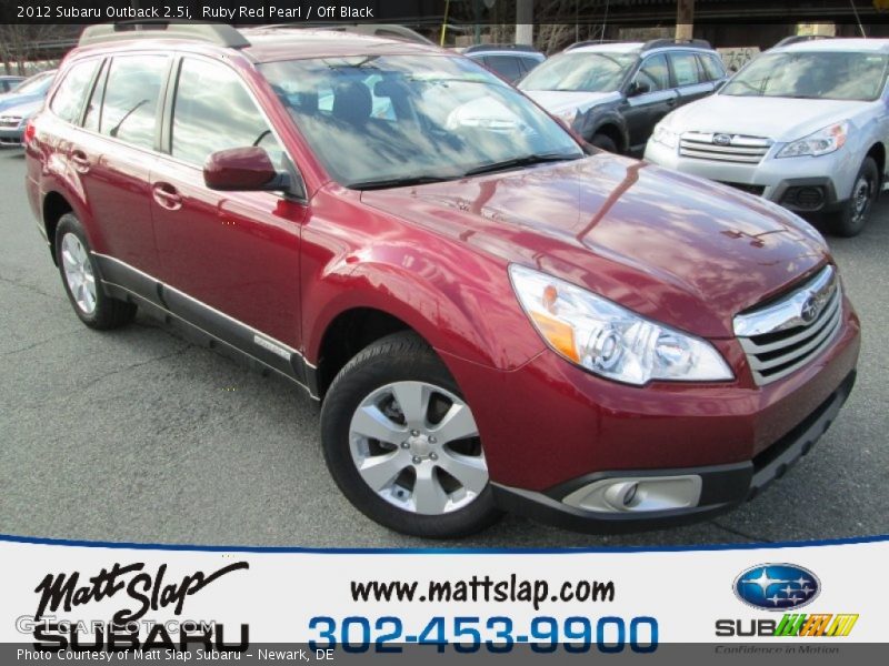 Ruby Red Pearl / Off Black 2012 Subaru Outback 2.5i