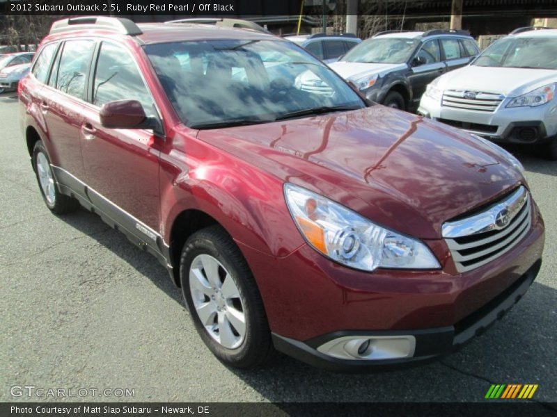 Ruby Red Pearl / Off Black 2012 Subaru Outback 2.5i
