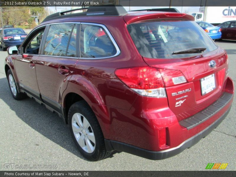 Ruby Red Pearl / Off Black 2012 Subaru Outback 2.5i