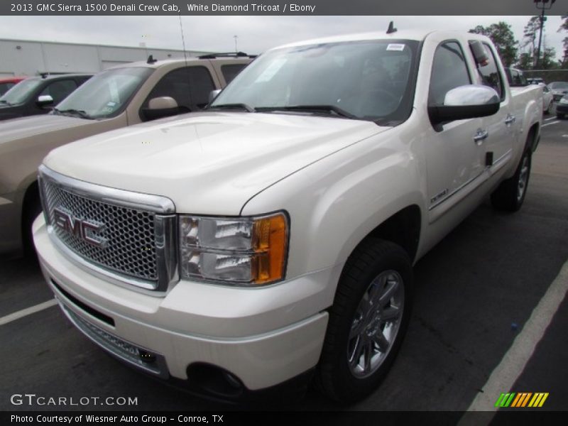 White Diamond Tricoat / Ebony 2013 GMC Sierra 1500 Denali Crew Cab