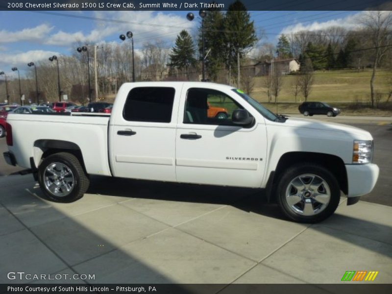 Summit White / Dark Titanium 2008 Chevrolet Silverado 1500 LS Crew Cab