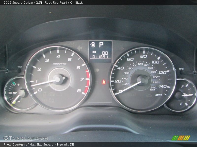 Ruby Red Pearl / Off Black 2012 Subaru Outback 2.5i