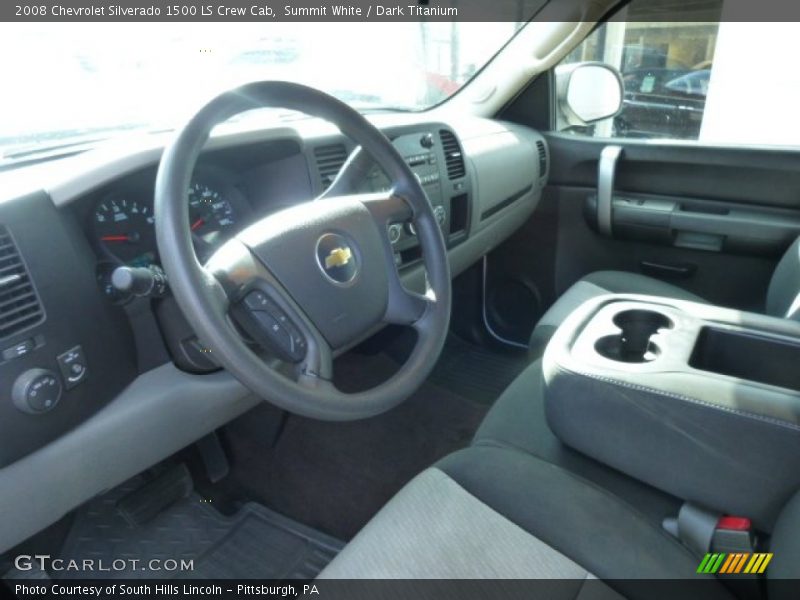 Summit White / Dark Titanium 2008 Chevrolet Silverado 1500 LS Crew Cab