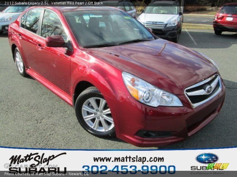Venetian Red Pearl / Off Black 2012 Subaru Legacy 2.5i