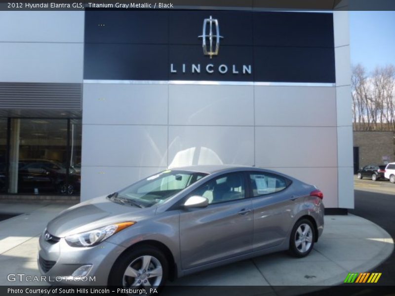 Titanium Gray Metallic / Black 2012 Hyundai Elantra GLS