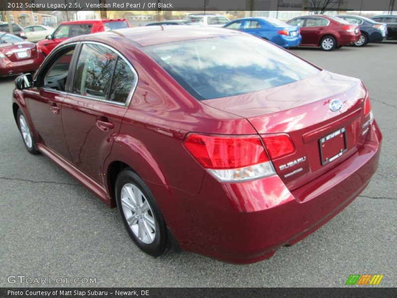 Venetian Red Pearl / Off Black 2012 Subaru Legacy 2.5i