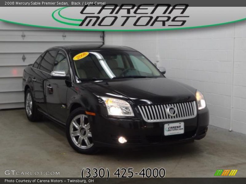 Black / Light Camel 2008 Mercury Sable Premier Sedan