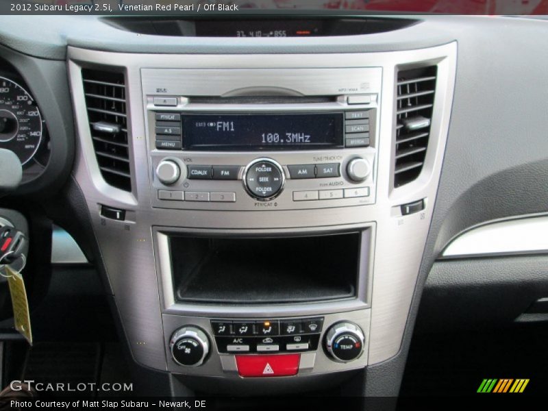 Venetian Red Pearl / Off Black 2012 Subaru Legacy 2.5i