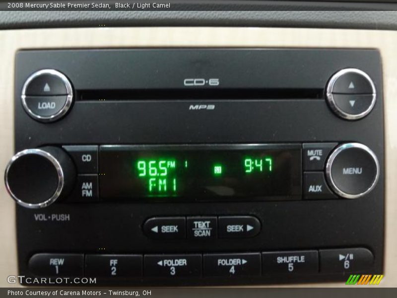Black / Light Camel 2008 Mercury Sable Premier Sedan