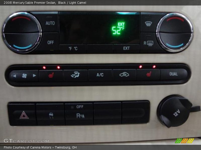 Black / Light Camel 2008 Mercury Sable Premier Sedan