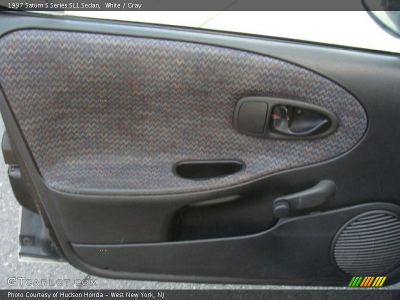 White / Gray 1997 Saturn S Series SL1 Sedan