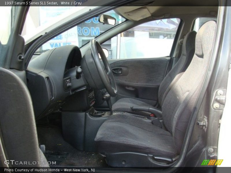 White / Gray 1997 Saturn S Series SL1 Sedan