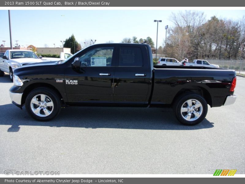 Black / Black/Diesel Gray 2013 Ram 1500 SLT Quad Cab
