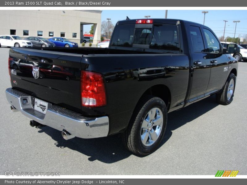 Black / Black/Diesel Gray 2013 Ram 1500 SLT Quad Cab