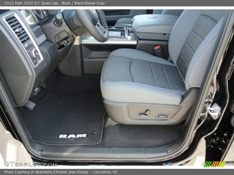 Black / Black/Diesel Gray 2013 Ram 1500 SLT Quad Cab