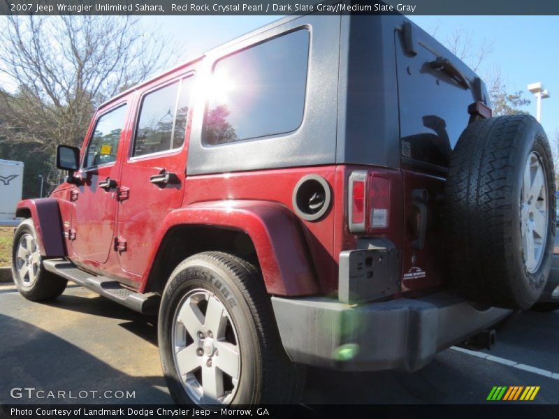 Red Rock Crystal Pearl / Dark Slate Gray/Medium Slate Gray 2007 Jeep Wrangler Unlimited Sahara