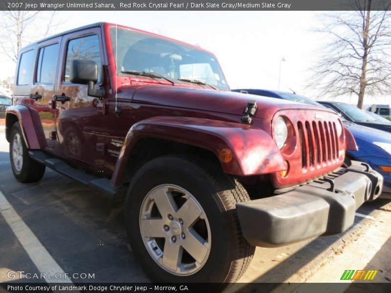 Red Rock Crystal Pearl / Dark Slate Gray/Medium Slate Gray 2007 Jeep Wrangler Unlimited Sahara