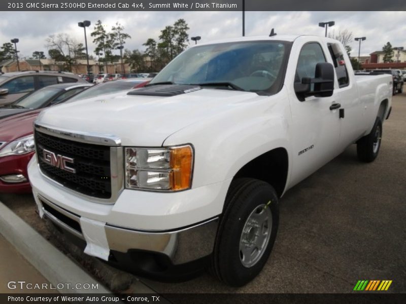 Summit White / Dark Titanium 2013 GMC Sierra 2500HD Extended Cab 4x4