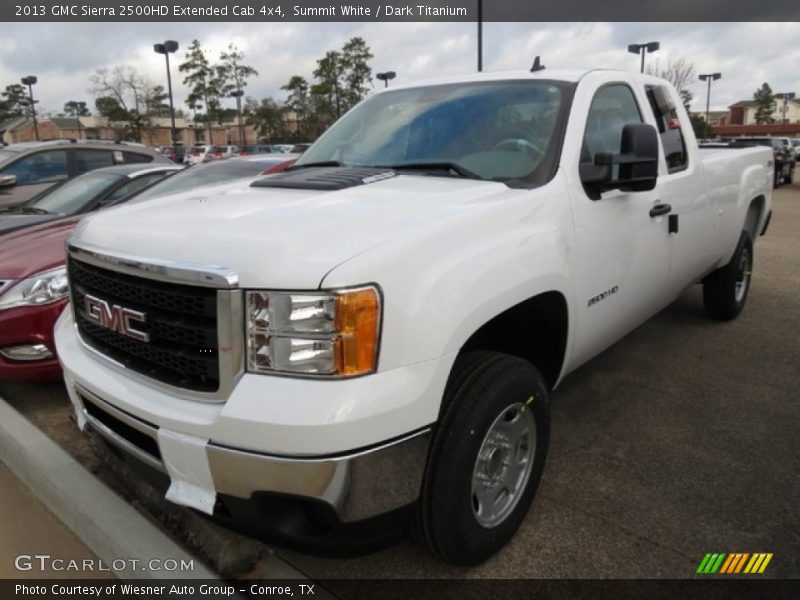 Summit White / Dark Titanium 2013 GMC Sierra 2500HD Extended Cab 4x4