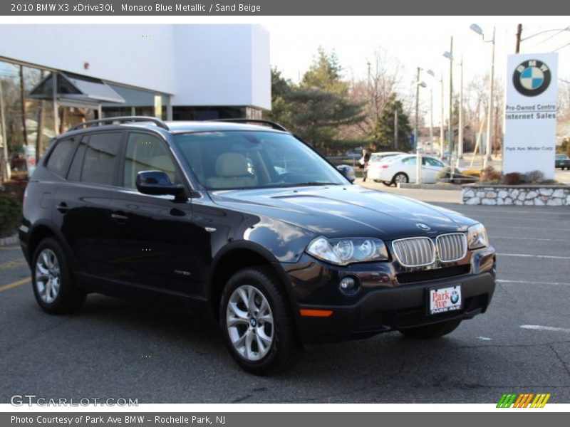Monaco Blue Metallic / Sand Beige 2010 BMW X3 xDrive30i