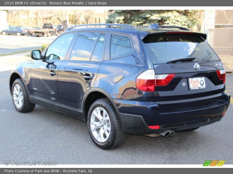 Monaco Blue Metallic / Sand Beige 2010 BMW X3 xDrive30i