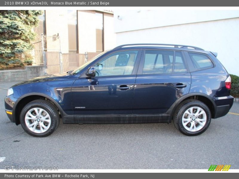 Monaco Blue Metallic / Sand Beige 2010 BMW X3 xDrive30i