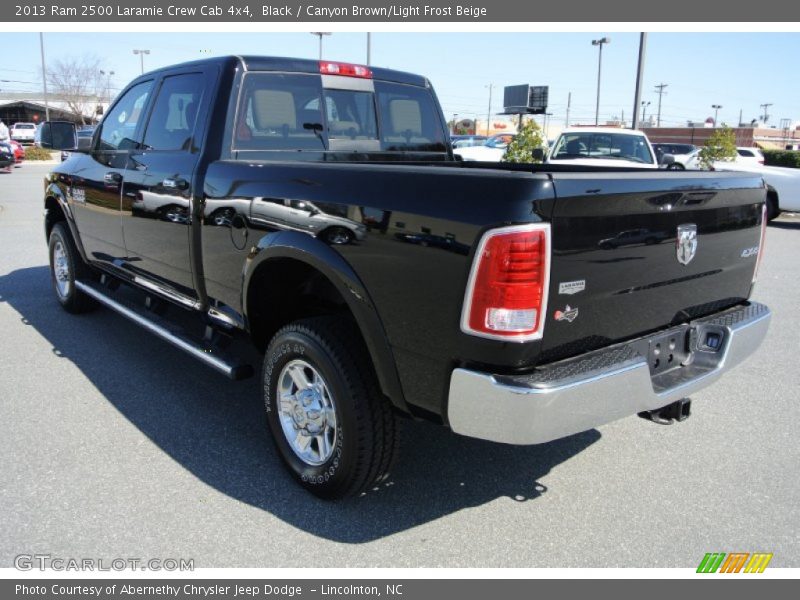 Black / Canyon Brown/Light Frost Beige 2013 Ram 2500 Laramie Crew Cab 4x4