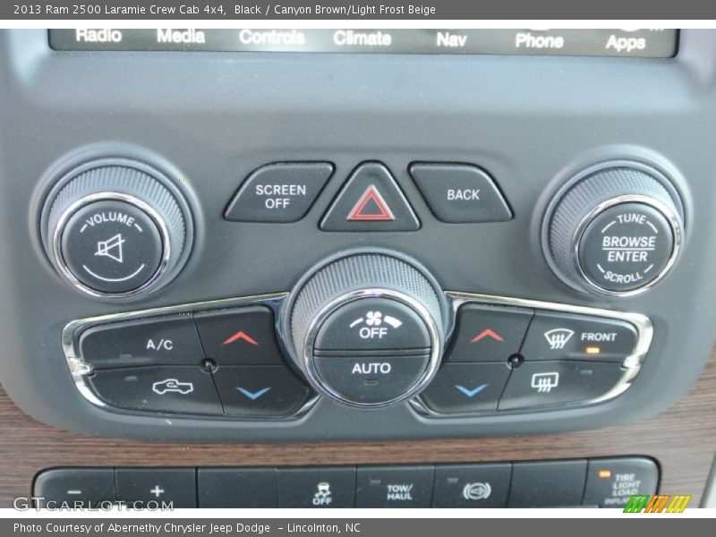 Controls of 2013 2500 Laramie Crew Cab 4x4