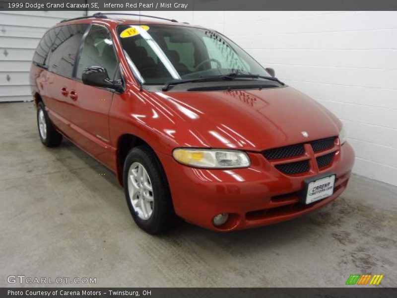 Inferno Red Pearl / Mist Gray 1999 Dodge Grand Caravan SE