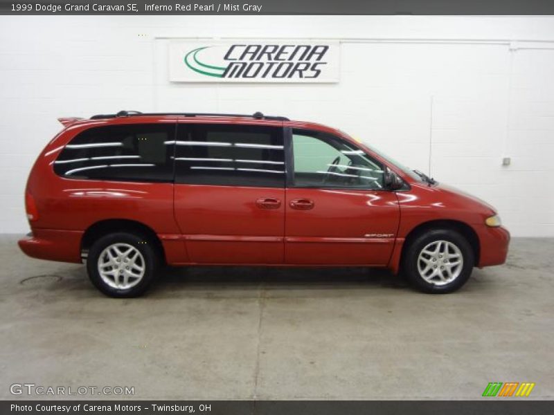 Inferno Red Pearl / Mist Gray 1999 Dodge Grand Caravan SE