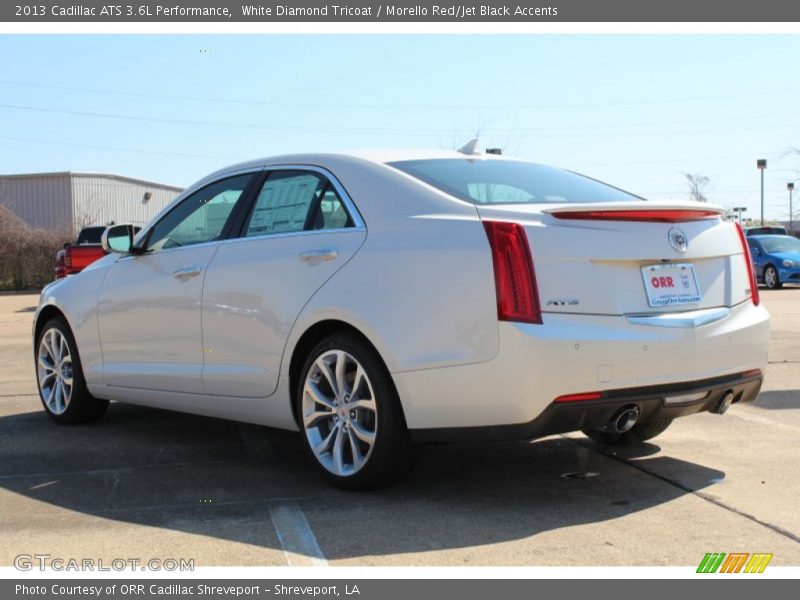 White Diamond Tricoat / Morello Red/Jet Black Accents 2013 Cadillac ATS 3.6L Performance